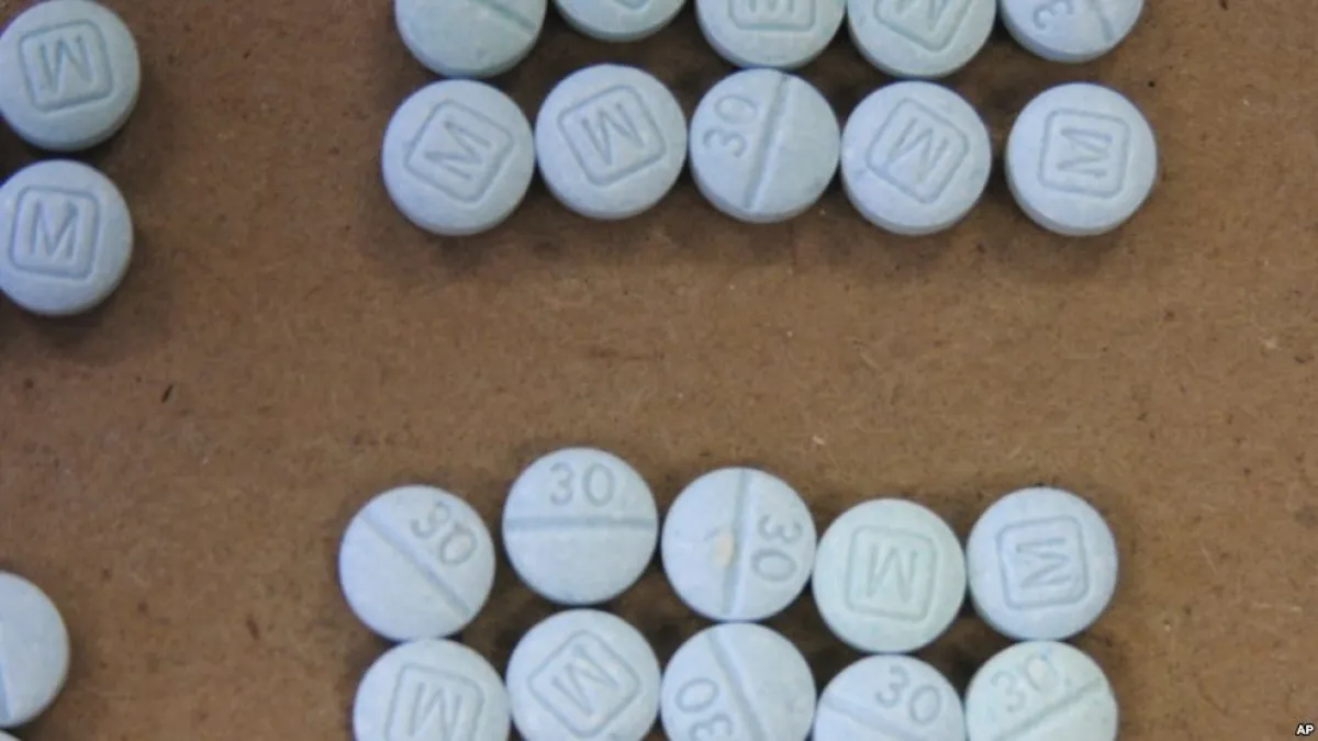 卡芬太尼藥片資料照。(美國之音)