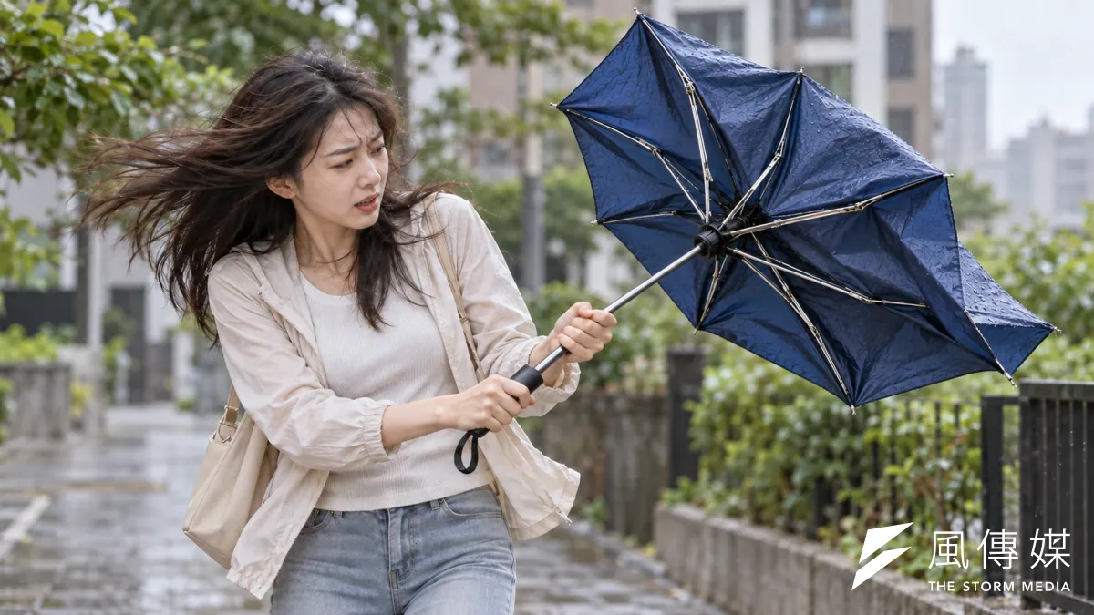 壞掉的雨傘別隨手丟,拆開分類才能正確回收。(示意圖/AI生成)