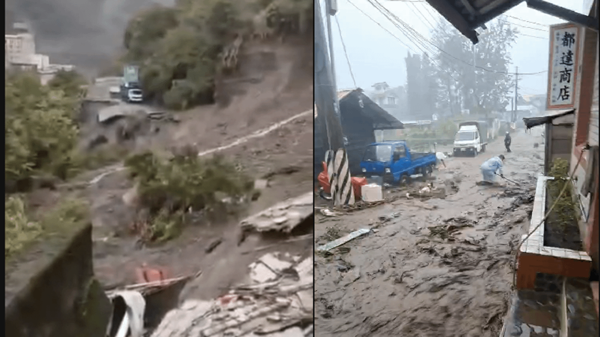 南投山區因為大雨災情慘重。(圖/翻攝自「記者爆料」群組) 南投山區因為大雨災情慘重。(圖/翻攝自「記者爆料」群組)