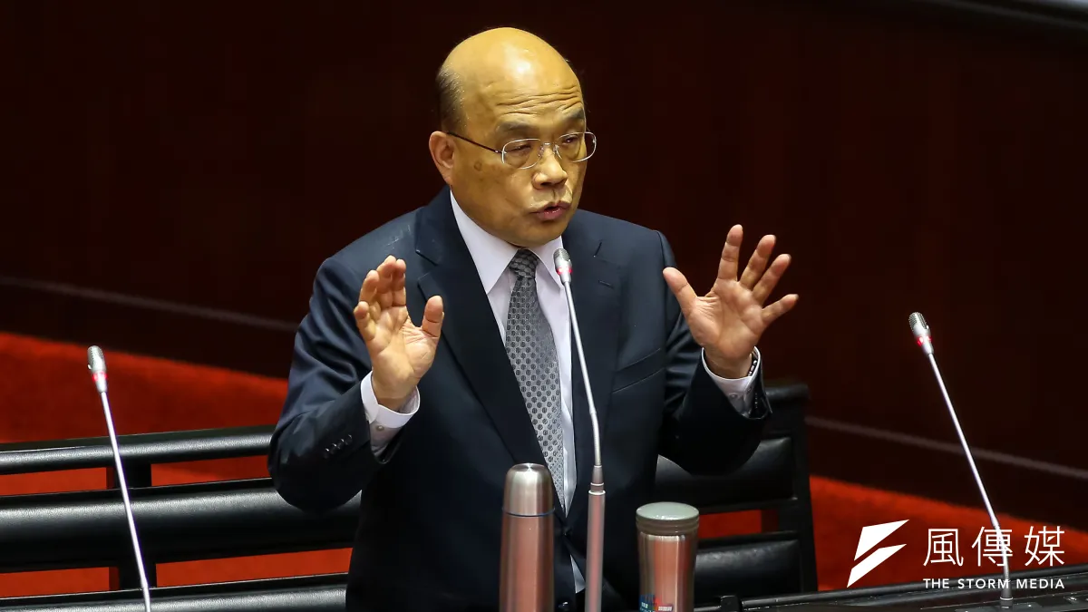 行政院長蘇貞昌的「魔鬼現形說」惹議,圖為蘇貞昌立法院備詢。(顏麟宇攝)