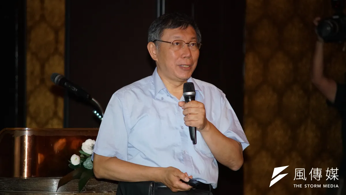 台北市長柯文哲說,大巨蛋容留人數先用6萬人上線,再修改,一開始營運不要太多人。(盧逸峰攝)
