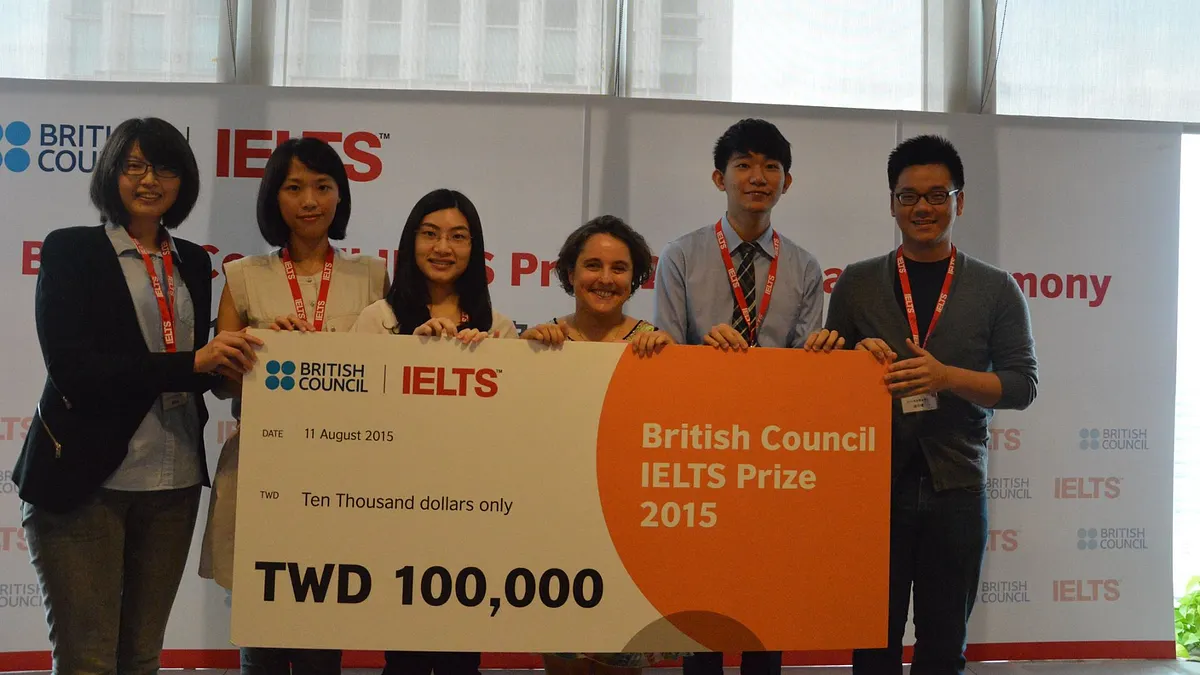 英國文化協會11日公布2015年IELTS雅思獎金得主。(取自台灣IELTS雅思官方考試中心臉書)