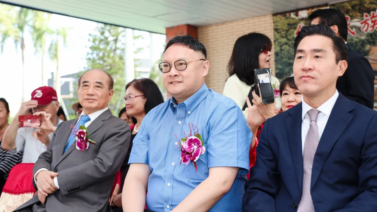 台中市明台高中76週年校慶,前立法院院長王金平、副市長鄭照新至明台高中祝賀校慶。(圖/台中市政府)