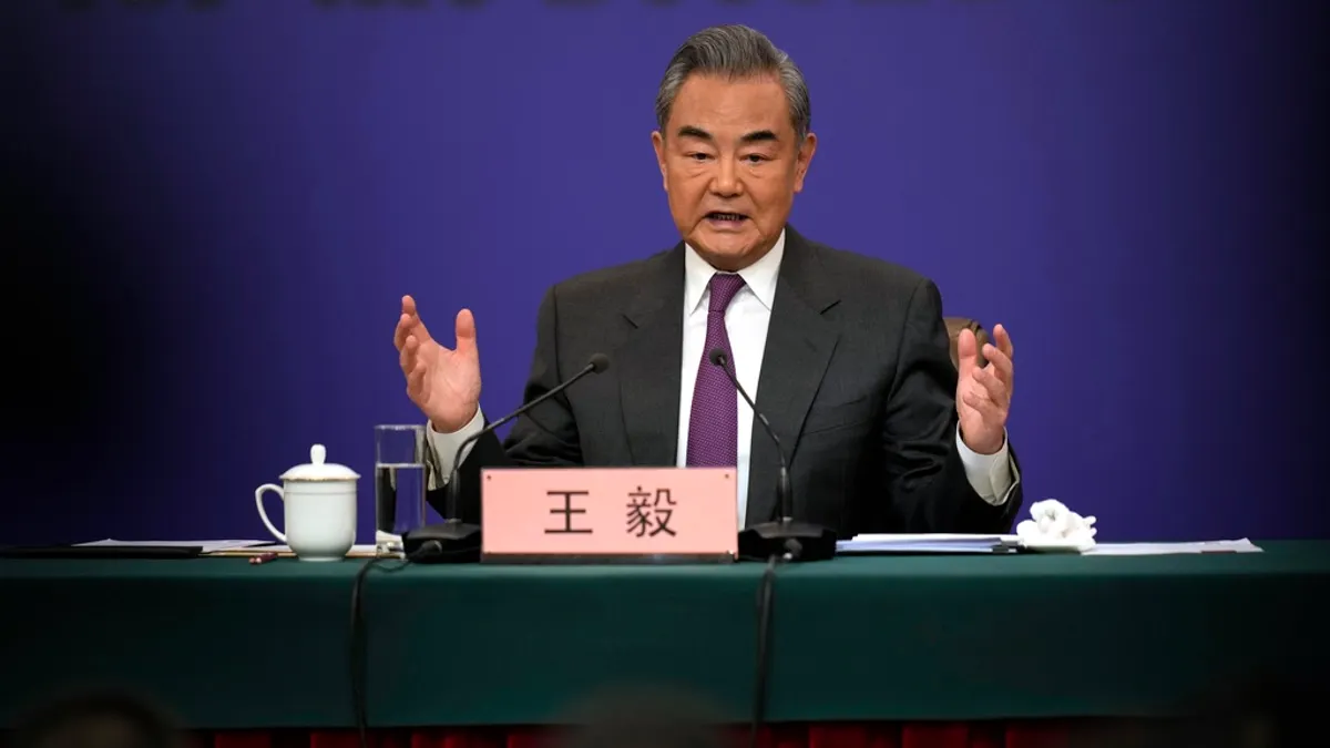 中國外交部長王毅。(資料照,美聯社) 中國外交部長王毅。(資料照,美聯社)