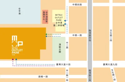 台中三井OUTLET交通方式。(圖/取自台中三井OUTLET官網)