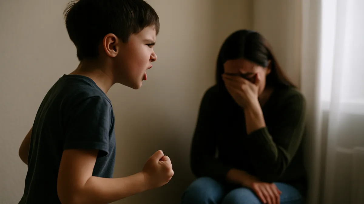 一名僅9歲的男童,因不願聽母親勸回家休息,竟持刀刺向母親腹部,導致她重傷不治。(示意圖/AI生成)