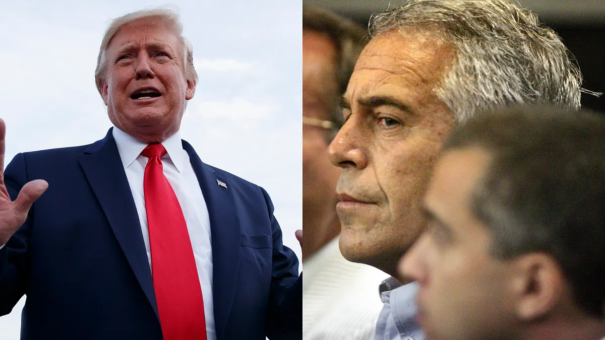 川普和淫魔艾普斯坦。(美聯社) 川普和淫魔艾普斯坦。(美聯社)