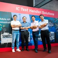 Among stocks receiving foreign broker upgrades, IC test handler maker Hon Precision stands out as the most notable. From left: General Manager Chang Chien Jung-li, Senior Vice President Weng De-kui, Chairman Hsieh Min-ta, and Vice President Chao Chen-ming Among stocks receiving foreign broker upgrades, IC test handler maker Hon Precision stands out as the most notable. From left: General Manager Chang Chien Jung-li, Senior Vice President Weng De-kui, Chairman Hsieh Min-ta, and Vice President Chao Chen-ming