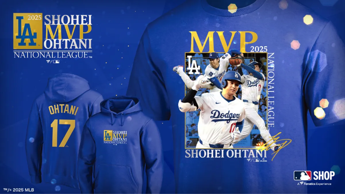 大谷翔平、史上2人目「3年連続MVP」 Fanaticsが受賞記念グッズ 大谷翔平、史上2人目「3年連続MVP」 Fanaticsが受賞記念グッズ