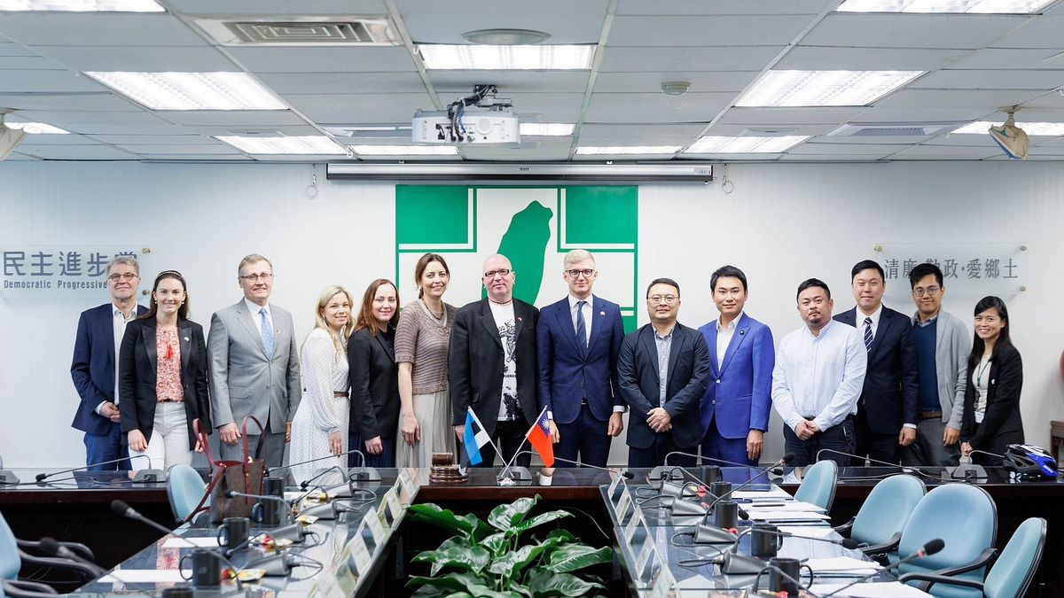 20240305-愛沙尼亞國會友台小組於今(5)日到訪民進黨中央黨部。(民進黨提供) 20240305-愛沙尼亞國會友台小組於今(5)日到訪民進黨中央黨部。(民進黨提供)