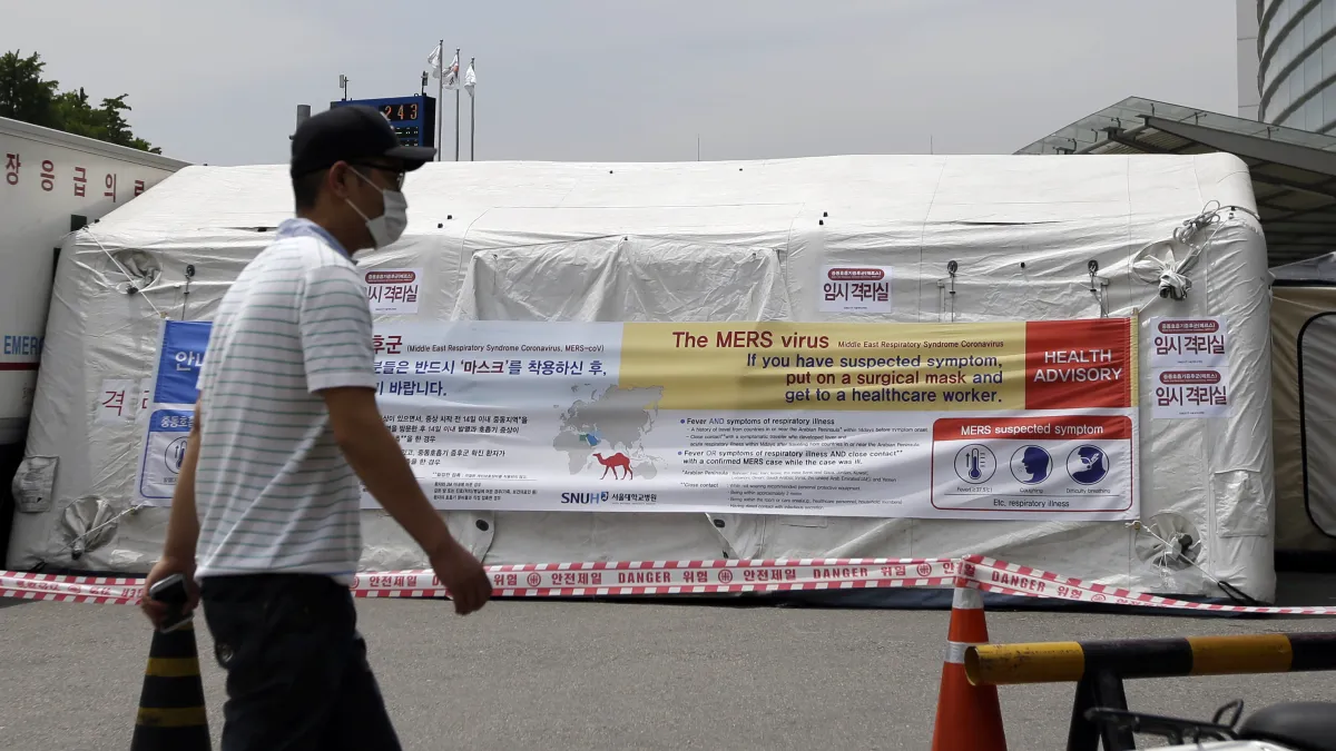 韓國MERS病例增加快速,台灣感染科專家懷疑,相關醫院可能沒有做好防護工作。(美聯社)