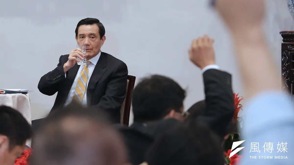 總統馬英九召開國際記者會。(吳逸驊攝)