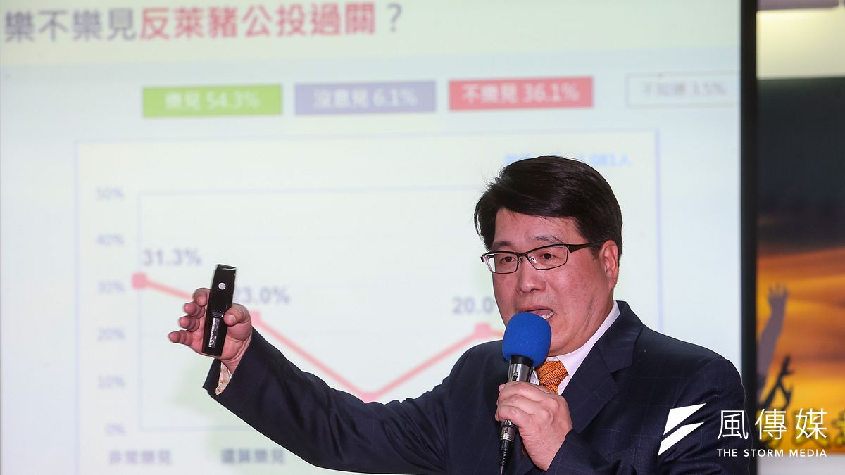 台灣民意基金會董事長游盈隆(見圖)26日召開「萊豬公投、統獨傾向與台美關係」民調發表會。(顏麟宇攝) 台灣民意基金會董事長游盈隆(見圖)26日召開「萊豬公投、統獨傾向與台美關係」民調發表會。(顏麟宇攝)