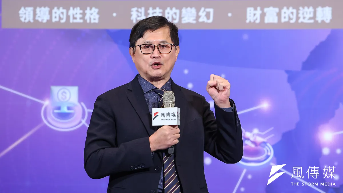 和碩聯合科技董事長童子賢7日出席「大浪當前」風傳媒11週年社慶論壇。(顏麟宇攝)