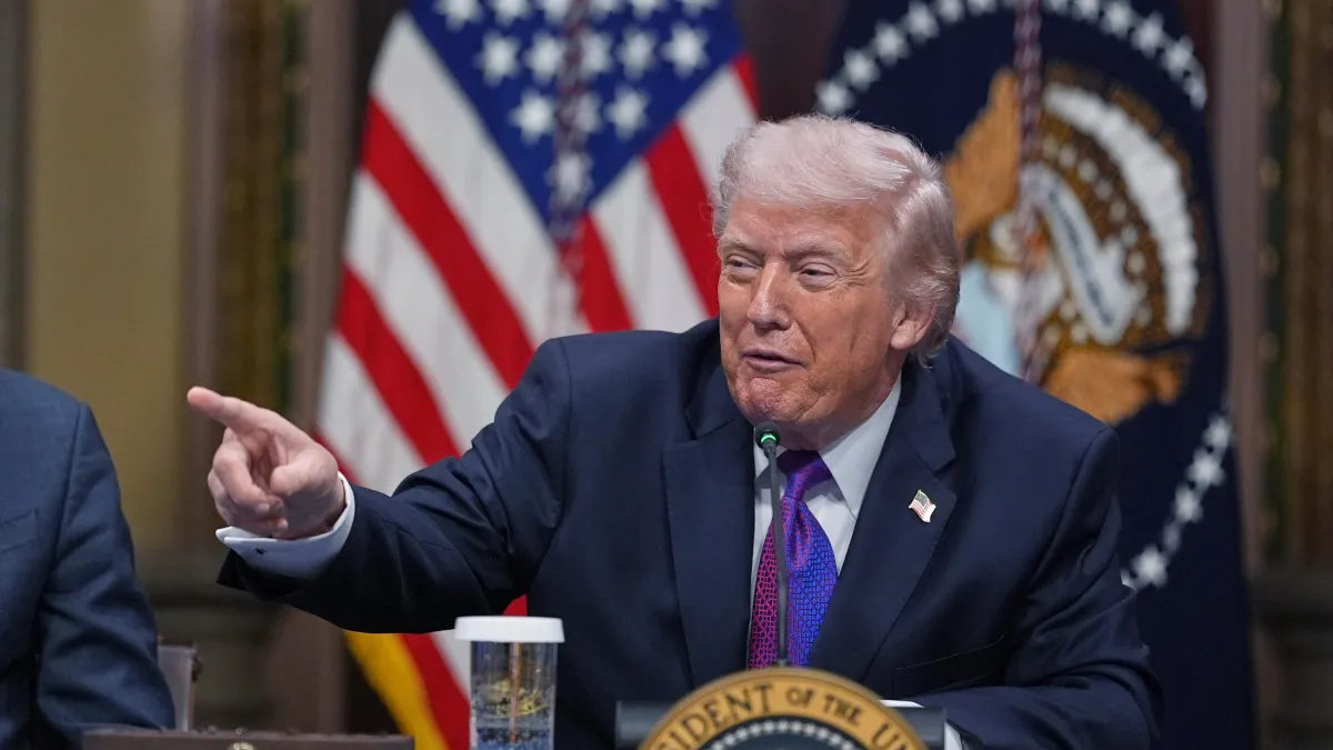 President Donald Trump attends the 'Taxpayer Protection Pledge' event at the White House. (AP)
