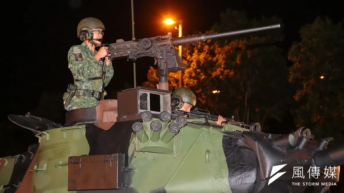「漢光32號」第三戰區軍演於雪山隧道實施,並於現場展示M41D型戰車及50機槍。(顏麟宇攝)