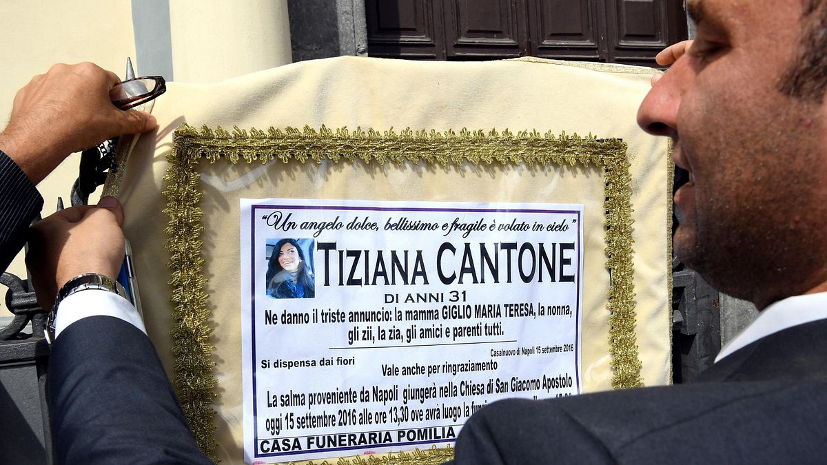 義大利年輕女孩提茲亞娜(Tiziana Cantone)之死震驚社會(AP) 義大利年輕女孩提茲亞娜(Tiziana Cantone)之死震驚社會(AP)