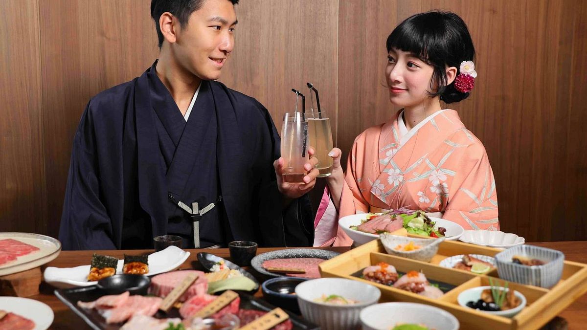 上吉燒肉推出正宗日本開運新年料理,雙人套餐售價5,388元。(圖/上吉燒肉提供) 上吉燒肉推出正宗日本開運新年料理,雙人套餐售價5,388元。(圖/上吉燒肉提供)