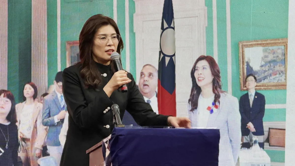 國民黨主席鄭麗文正在美國訪問,6月11日晚間出席華府僑宴並發表演講。(圖/中央社)