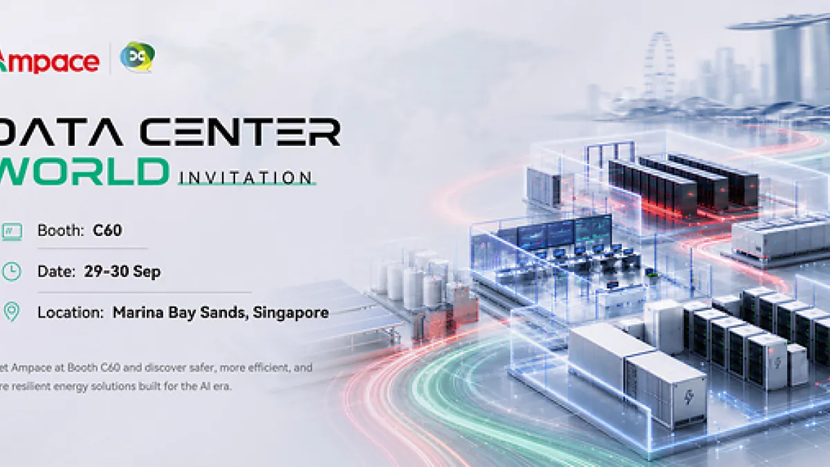 Ampace to Spotlight Modular AI Data Center Power at Data Center World Asia (DCWA)