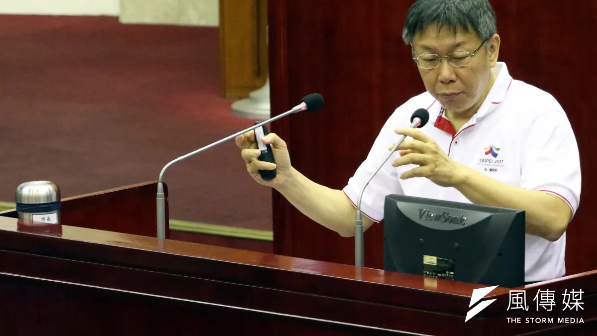 台北市長柯文哲認為,全台灣登革熱一半是境外移入,坐飛機進來,出現的時候很難預防,自己環境要清掃剩下就是政府責任。(蘇仲泓攝)