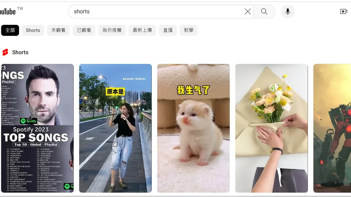 短影音的魅力帶來商機,YouTube Shorts深獲大眾喜愛。(取自網路)
