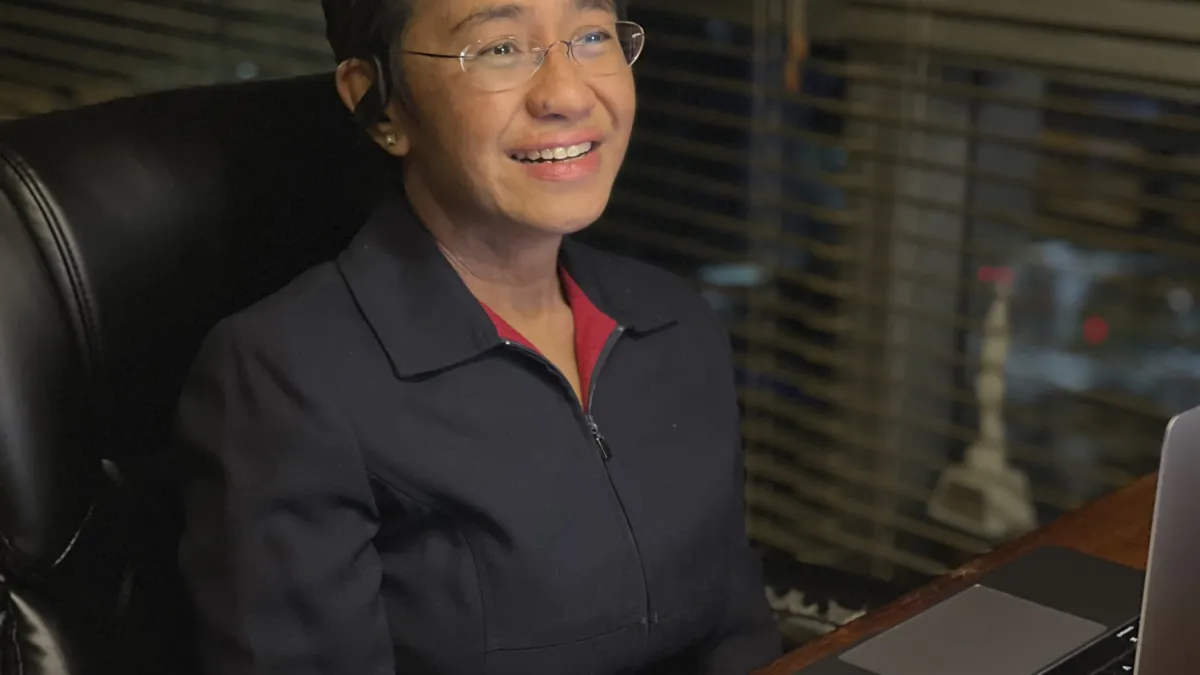 2021年諾貝爾和平獎得主,菲律賓Rappler網站創辦人兼執行長Maria Ressa 面臨的刑期加總高達100年。(AP)