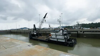 陸媒今天報導,巴拿馬公共工程部27日確認,巴拿馬運河第四橋工程案由中交建和中國港灣工程合資公司得標,合約價14.2億美元(約新台幣438億元)。(資料照,美聯社)