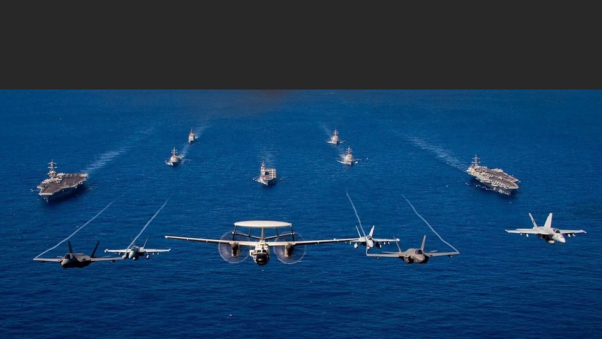 美軍的航母戰鬥群在西太平洋演訓。(美國海軍官網) 美軍的航母戰鬥群在西太平洋演訓。(美國海軍官網)