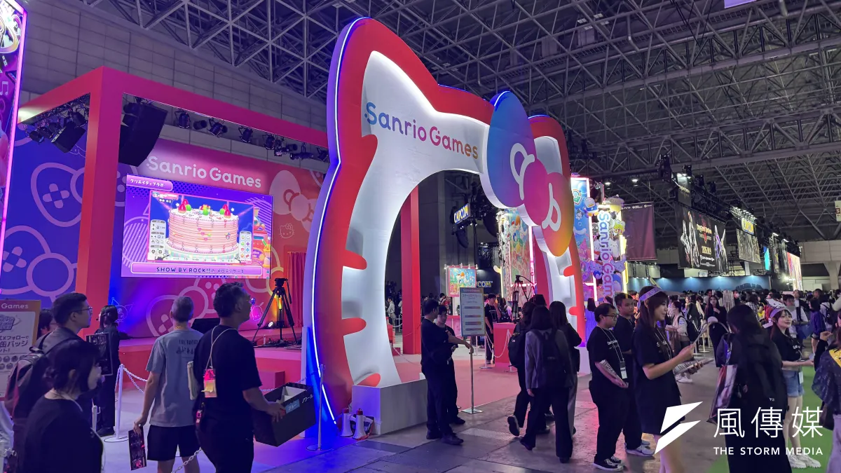 サンリオは「Sanrio Games」としてTGS2026に初出展し、企業理念「みんななかよく」を体現した新作協力ゲーム「サンリオ パーティランド」などを披露。会場で大きな注目を集めた。(黃信維撮影/©サンリオ)