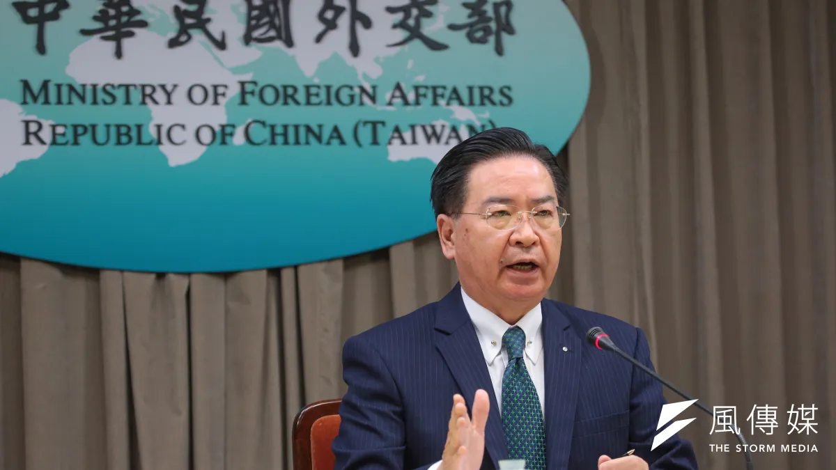 外交部長吳釗燮針對宏都拉斯斷交事宜召開記者會說明。(顏麟宇攝)