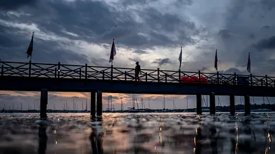 新加坡樟宜碼頭一景。(美聯社)