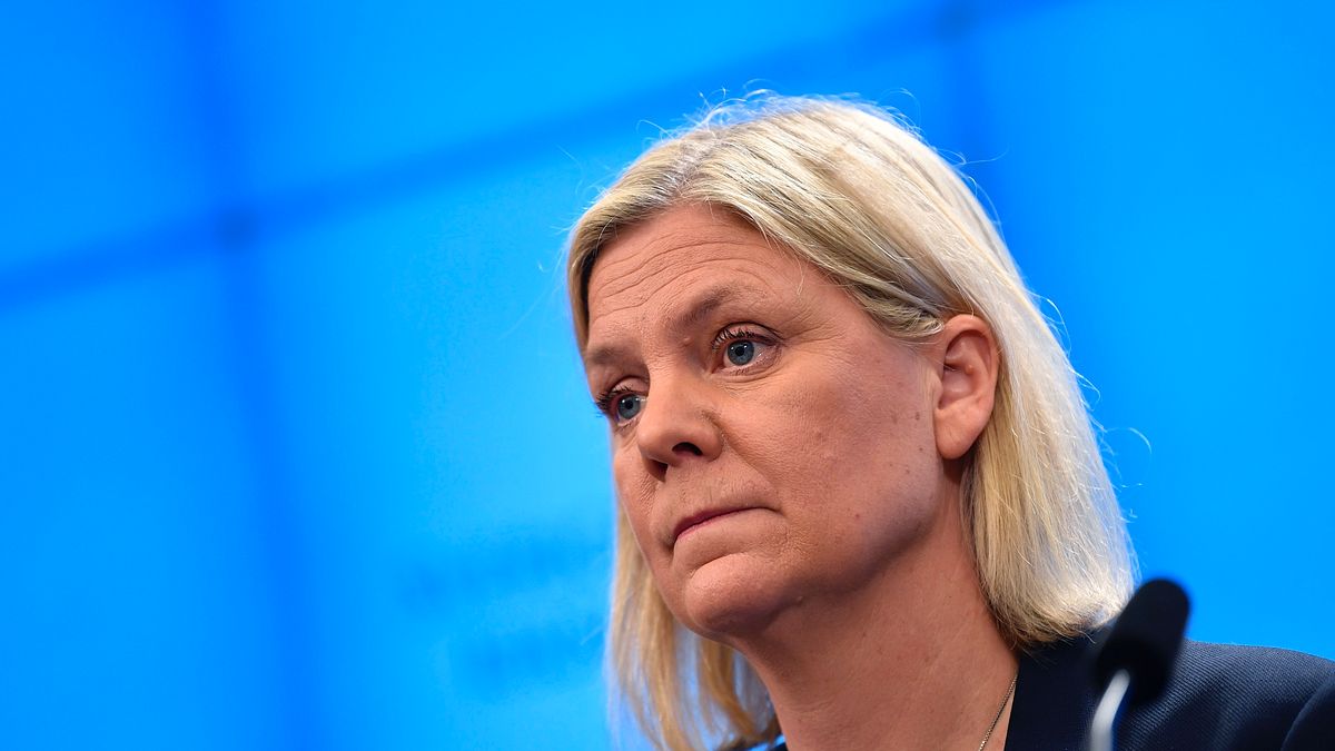 瑞典第一位女總理安德森(Magdalena Andersson)在當選8小時後宣布辭職。(美聯社) 瑞典第一位女總理安德森(Magdalena Andersson)在當選8小時後宣布辭職。(美聯社)