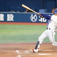 9回に右翼席へ2ランを放ったDeNAの度会隆輝外野手。(写真/許甄玲撮影) 9回に右翼席へ2ランを放ったDeNAの度会隆輝外野手。(写真/許甄玲撮影)