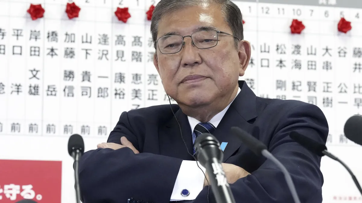日本現任首相石破茂所領導的自民黨在新一輪的國會選舉中失去國會多數,淪為少數政府。(資料照,美聯社)