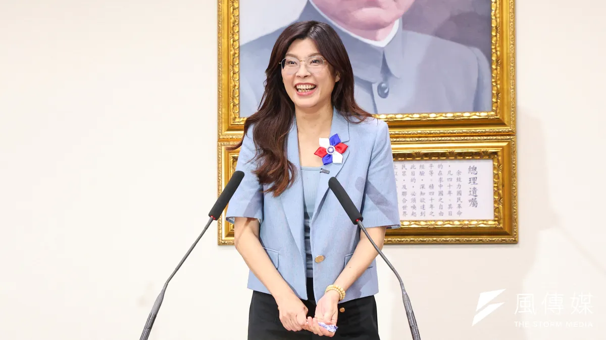 國民黨主席選舉當選人鄭麗文18日至黨中央發表勝選感言。(資料照,顏麟宇攝)