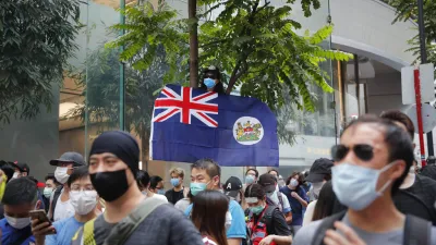 因港版國安法生效,更使中美關係惡化。(資料照,美聯社)