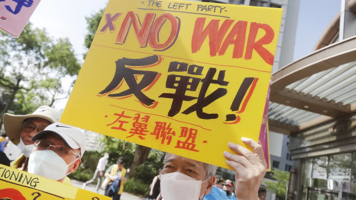 國際左翼的世界衝突分析,更與台海或東亞的緊張情勢連結起來。(資料照,美聯社)