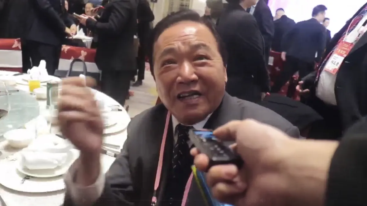 廈門台商副會長葉永松2025年2月3日在「大陸台商春節聯誼活動」向總統賴清德嗆聲後受訪。(讀者提供)