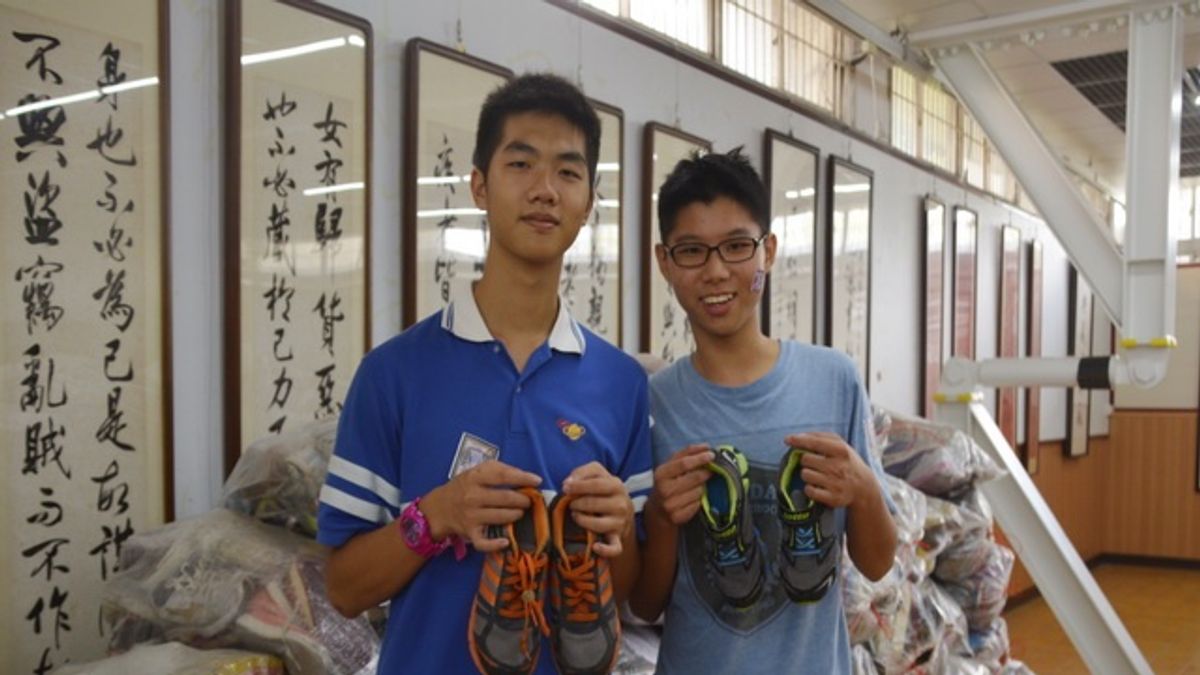 送愛到非洲 師生3小時募到1500雙鞋 送愛到非洲 師生3小時募到1500雙鞋