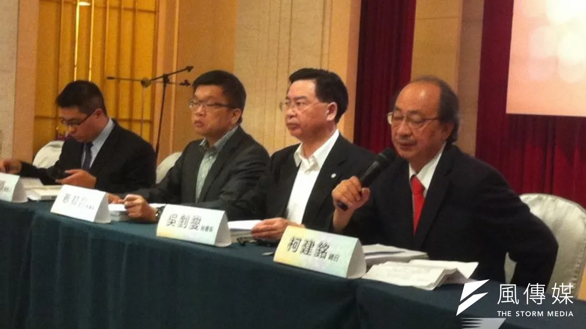 針對中國國台辦主任張志軍來台,民進黨發言人黃帝穎(左一)晚間發聲明表示,民進黨正面看待兩岸互動,但也不會迴避監督。(資料照片,顏振凱攝)