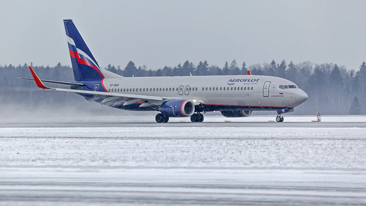 俄羅斯航空現役波音737-800型客機。(翻攝自Aeroflot官方X粉專)