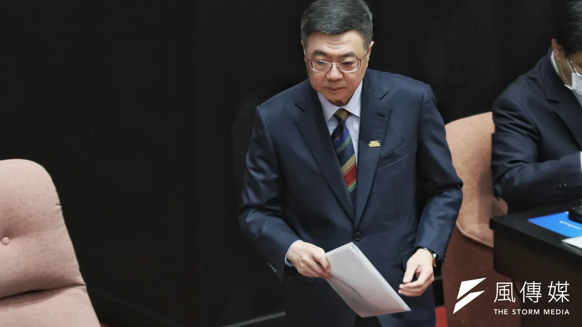 行政院長卓榮泰(見圖)今日赴立法院備詢,與國民黨立委傅崐萁雙方唇槍舌劍互嗆。(柯承惠攝)