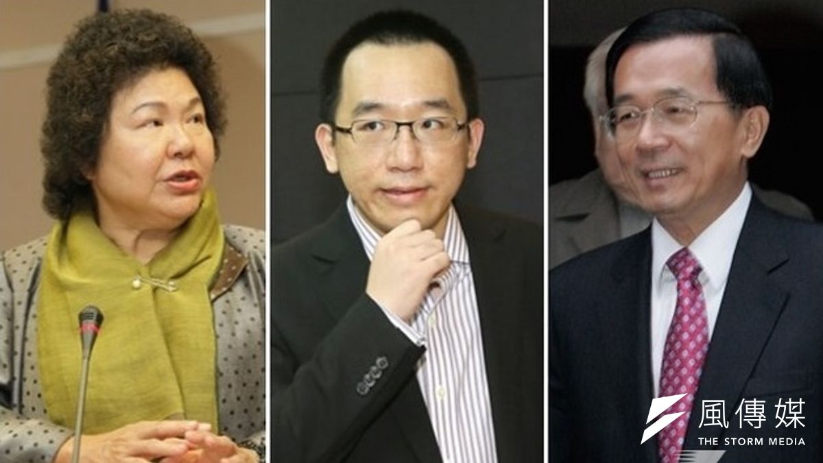 陳水扁(右)當面向陳菊(左)等人表示,若民進黨一直不讓陳致中(中)入黨,他無法阻擋支持者組黨參選。(吳逸驊攝) 陳水扁(右)當面向陳菊(左)等人表示,若民進黨一直不讓陳致中(中)入黨,他無法阻擋支持者組黨參選。(吳逸驊攝)