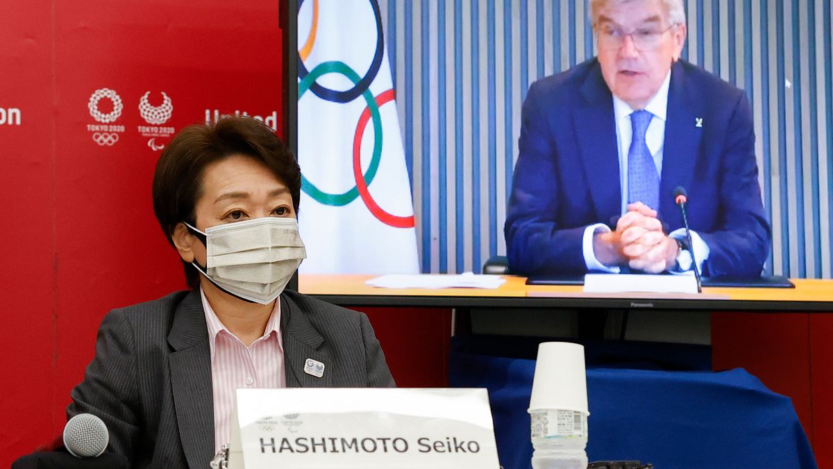 2021年東京奧組委主席橋本聖子與國際奧會主席巴赫(AP) 2021年東京奧組委主席橋本聖子與國際奧會主席巴赫(AP)