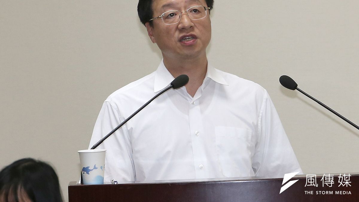 前行政院長江宜樺在美國演說時談兩岸關係。(吳逸驊攝) 前行政院長江宜樺在美國演說時談兩岸關係。(吳逸驊攝)