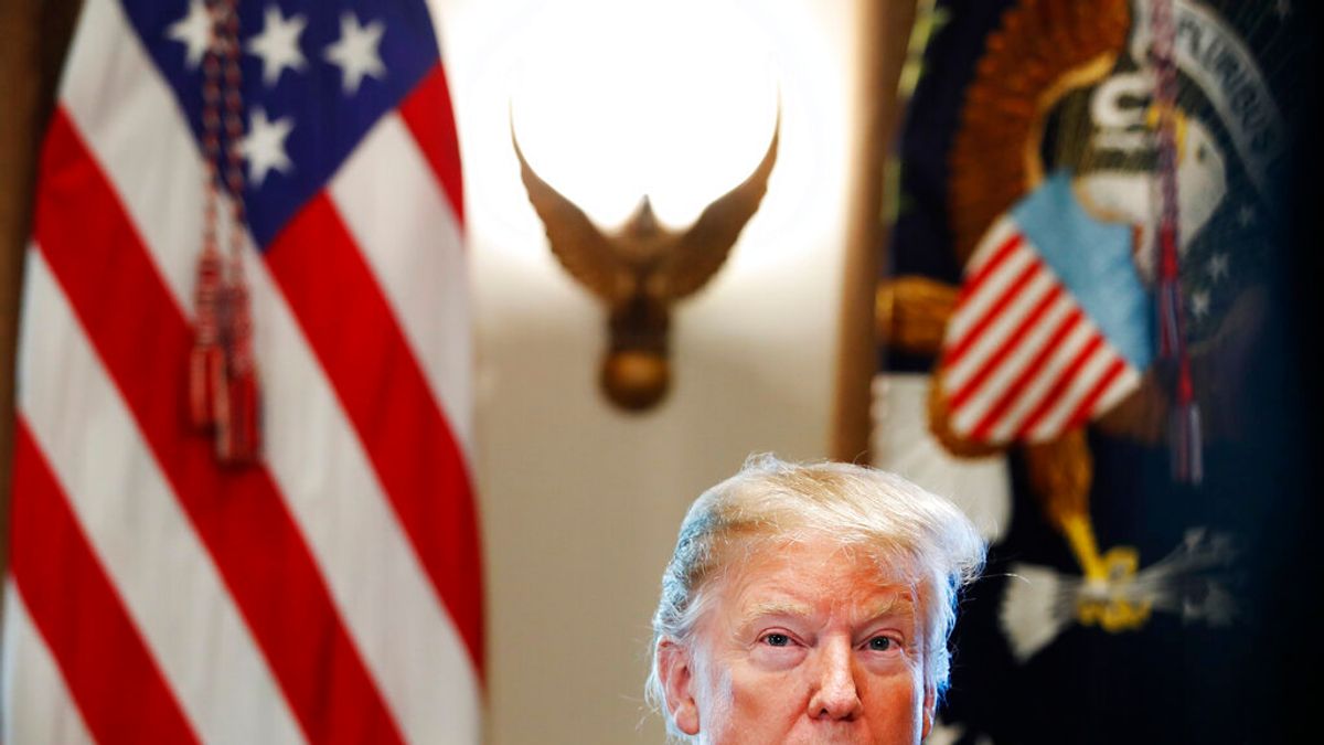 2019年1月11日,川普在白宮召開邊境安全會議。(AP) 2019年1月11日,川普在白宮召開邊境安全會議。(AP)