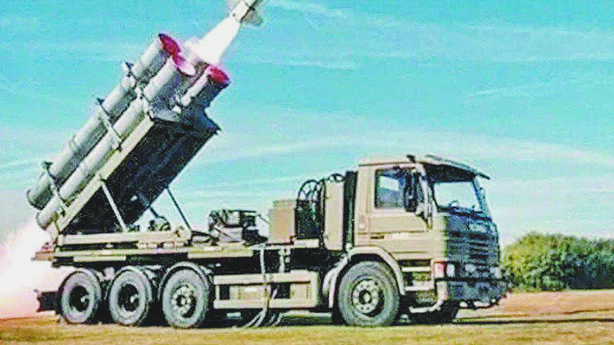 圖為岸置型魚叉飛彈。翻攝自Boeing Defense Twitter 圖為岸置型魚叉飛彈。翻攝自Boeing Defense Twitter