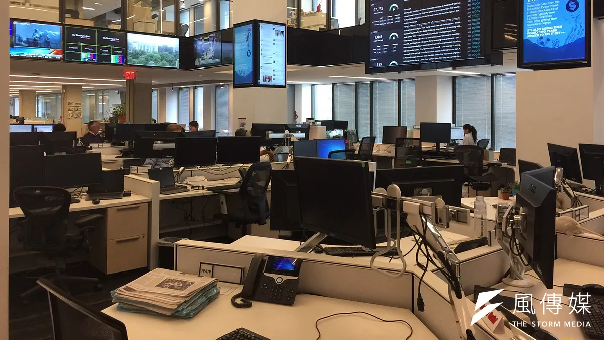 《華盛頓郵報》編輯部。(簡恒宇攝)