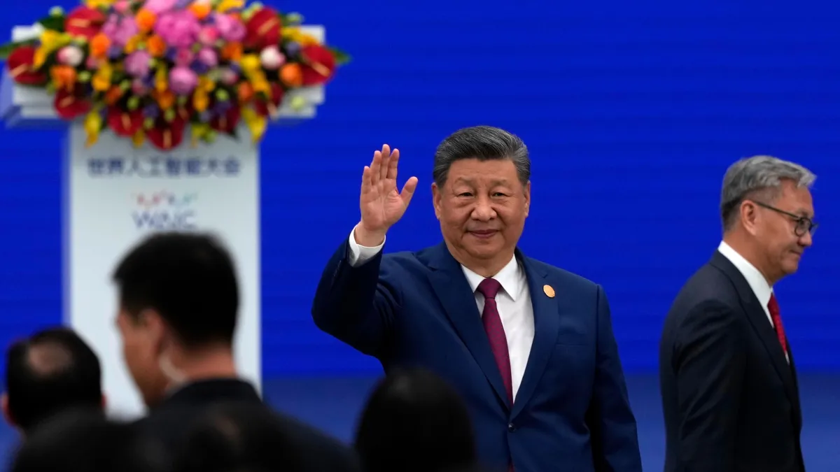 2026年7月17日,中國國家主席習近平出席2026世界人工智能大會暨人工智能全球治理高級別會議。(美聯社)